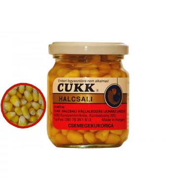 Cukk Csemege Kukorica 125g Natúr – természetes horgász csali pontyra és keszegre Cukk Csemege Kukorica 125g Natúr – természetes horgász csali pontyra és keszegre