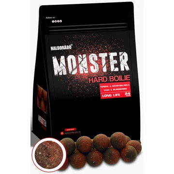 Haldorádó MONSTER Hard Boilie 24+ - Tonhal &amp; Szúnyoglárva