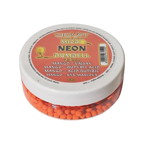 Dovit Micro Neon Dumbell 3,5mm - Mangó - Vajsav
