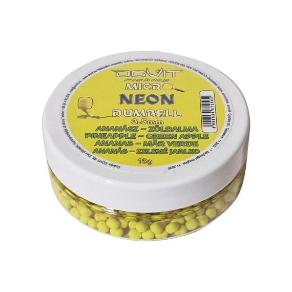 Dovit Micro Neon Dumbell 3,5mm - Ananász - Zöldalma