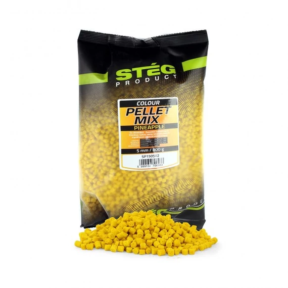 SP150502 Stég Pellet Mix 5mm 800g Pineapple – édes ananász aroma pontyozó pellethez